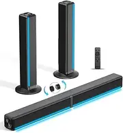 2.1 ch Soundbar with subwoofer, 2 in 1 Detachable & Wall Mountable