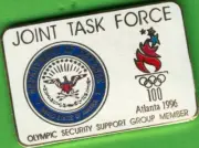 Nice 1996 Atlanta Dated Olympic Games Mark JOINT TASK FORCE Security Pin