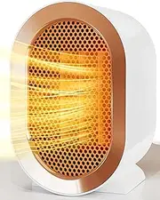 Electric Ceramic Space Heater – Portable Energy Efficient Desk Heater with 2 Adjustable Speeds, Tip-Over & Overheat Protection, Quiet Small Fan Heaters for Bedroom, Office, Living Room, Home