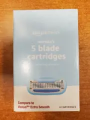 Amazon Basics 5-Blade Razor Refills for Women 6 Count Fits Amazon Handles E12B