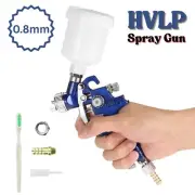 Blue Gravity Feed Mini Air Paint Spray Gun Low Pressure 0.8Mm Nozzle Tool 100 ML