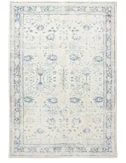 [Miss Amara] Sarafina Distressed Washable Rug in Blue