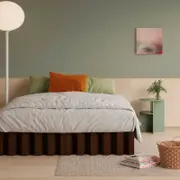 Yona Fold Out Cardboard Bed Base Frame - Dark Oak Double
