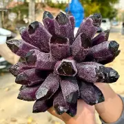 9.15LB Newly discovered purple phantom crystal quartz cluster mineral specimen