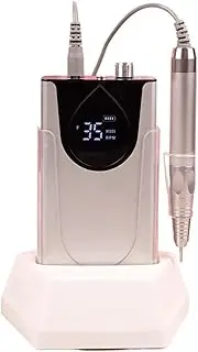 Brushless 35K Portable Nail Drill with Desktop Base Cordless Battery Drilling Machine Wireless 35000RPM Handle Aluminum Alloy(Mermaid)