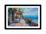 Italian Cafe Framed print Art Poster