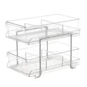 Desktop Shelf Multilayer Partition Layered Transparent Bathroom Bathroom Sink Desk Cosmetic Storage