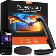 FFJ - TV lights changing with TV, 16ft cuttable LED backlight for 75-85 inch screen and PC monitor, TV backlight with sensor, APP control
