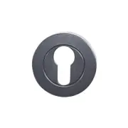 Zanda 55mm Black Matt Euro Escutcheon - Pair