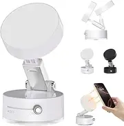2025 Pro Magnetic-Vacuum Phone Mount - Foldable & Telescopic Car Holder with 360° Rotation for 4WD Dashboards & Office Desks (White)