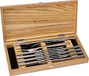 Wüsthof 10-Piece Stainless Steak and Carving Knife Set, Olivewood