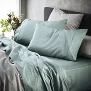 MyHouse Ashton Bed Sheet Set Green - Sage - Queen