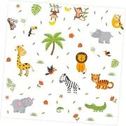 KOMBIUDA Static Stickers Decals Animals PVC Sticker Window Decal Boys and Girls -Friendly Design