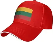 [Generic] Support Lithuania Flag Hats Lithuania Cap for Lithuanian Men Women Adjustable Baseball Cap Hat