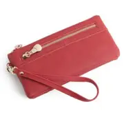 High Capacity Fashion Women Wallets Long Dull Polish PU Leather Wallet Female Double Zipper Clutch Coin Purse Ladies Wristlet