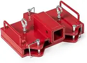 WRLWYDual Clamp-On Forklift Attachment - 2" Hitch Receiver, Pallet Fork Blade Insert & Trailer Towing Adapter, 6,500 LB Capacity, Easy Installation for Moving Trailers, Campers & Boats (Orange)