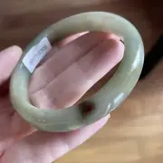53.5 Mm Untreated Genuine burmese jadeite bangle bracelet Grade A