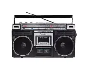 Portable Bluetooth Cassette Player AM/FM Radio Retro Boombox Black PA-5000