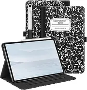 [FINTIE] Case for Samsung Galaxy Tab S10 FE/ S9 FE 5G 10.9 Inch/Tab S9 11 Inch, Multi-Angle Viewing Protective Cover with Pocket, Auto Sleep/Wake, Composition Book