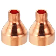 1 1/8" to 3/8" ID Copper Reducer 2pcs Reducing Coupling Fitting Pipe Adapter