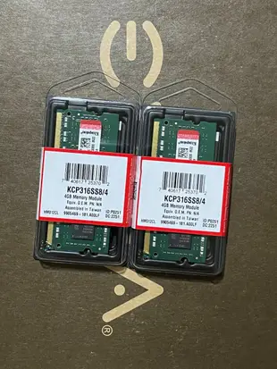 金士頓 DDR3 1600 4G 4GB KCP316SS8/4 1.5V 全新盒裝 筆記型 筆電 終保 NB 記憶體