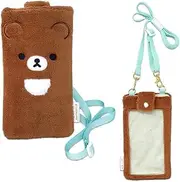 Naito Design Laboratory Rilakkuma Mofumofu Smartphone Pouch Chairoikoguma 44128