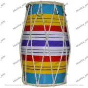 HAND PERCUSSION MUSICAL INSTRUMENT MULTICOLOR BABY DHOLAK ROPE DHOLAK FOR KIDS