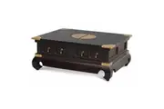 CT Dynasty Solid Mahogany Timber 4 Drawer Square Coffee Table - Chocolate
