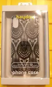 Heyday Apple iPhone X 2018 5.8 screen Printed Hard Cover Case Black Lace
