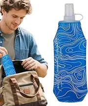 Travel Water Bottles - Portable Foldable Water Bottles,Reusable Leak-Proof Lightweight Soft Cups for Cycling Outdoors Sports Traveling Camping Backpacking