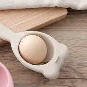 (Beige)Wheat Straw Egg Yolk White Separator Divider Sieve Practical Kitchen US