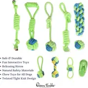 Dog Toys for Chewers Aggressive Puppy Teething Chew Rope Treats Toy Fun 10 Pack