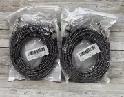 20ft XLR 3-Pin Female to 1/4" Stereo Plug Microphone Mic Cable Nylon Braided (2)