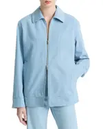 Vince Zip Front Twill Jacket