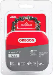 Oregon S33 Pole Saw/Chainsaw Chain for 8-Inch Bar, 33 Drive Links, .050" Gauge,