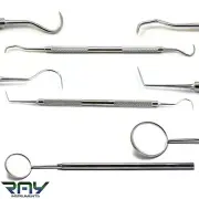 3pcs Dental Kit Tooth Scraper Mirror Scale Set Tartar Calculus Plaque Remover CE