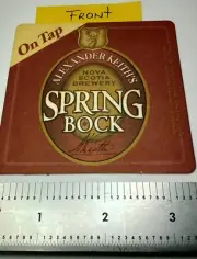 ALEXANDER KEITH'S BREWERY of HALIFAX CANADA, "SPRING BOCK" BEER COASTER.