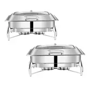 SOGA 2X Stainless Steel Rectangular Chafing Dish