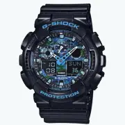 Casio G-Shock GA100CB-1A (Black/Blue Camo) Analog & Digital Watch