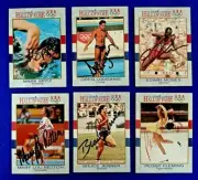 SPITZ MOSES LOUGANIS RETTON JENNER - 27 SIGNED US OLYMPIC HOF CARDS