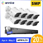 ANNKE CCTV 5MP Home Security Camera System 4K 8CH DVR Person Vehicle Detection