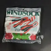 Christmas Windsock Festive Outdoor Decoration Red & Green Nylon Holiday Decor