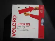 VELCRO DOT'S HOOK & LOOP 22MM WHITE ADHESIVE - Pack 375