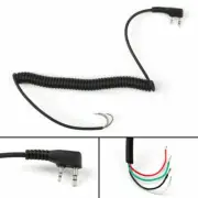 For Baofeng UV5R Kenwood TK370 2 pin 4 Wire Speaker Mic Cable Line