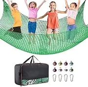 Climbing Cargo Net | Double Layer Playground Safety Web | 3x10 Ft Heavy-Duty Obstacle Training Netting for School Park Balcony Backyard Treehouse Camping Patio