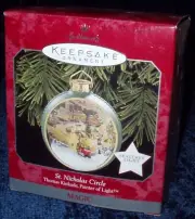1998 Hallmark St. Nicholas Circle Thomas Kinkade MAGIC Ornament with Light