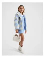 [Seed Heritage] Check Coat in Blue Jay