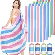Microfiber Beach Towel Quick Dry Lightweight Absorbs Oversize Sand Proof Compact