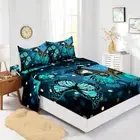 Beautiful Butterflies Bed Decor Fitted Sheet Set Single/Double/Queen/King Size