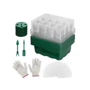 12 Hole Plant Seeds Grow Box Propagation Nursery Seedling Starter Tray - Set of 10